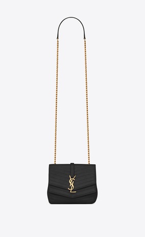 SAINT LAURENT Sulpice Woman Small soft Sulpice chain bag in quilted black leather a_V4